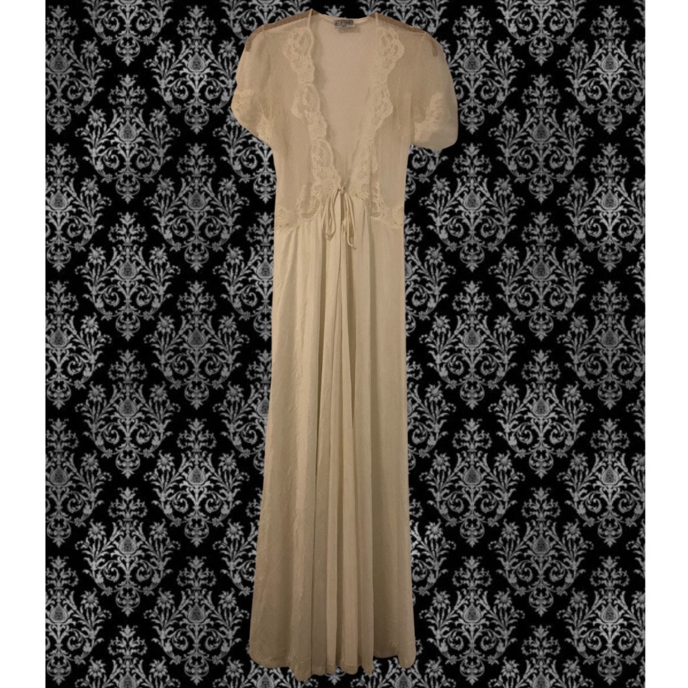 Vintage Lily of France boudoir lingerie robe, Size Large